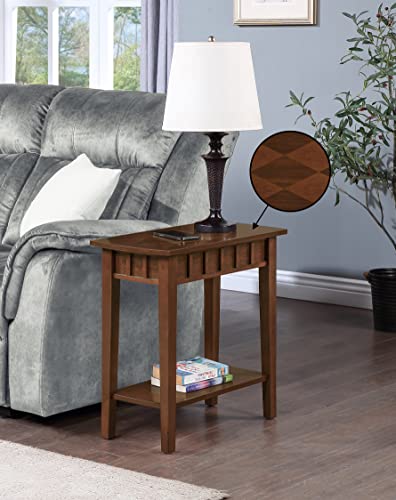Dennis End Table with Shelf, Espresso