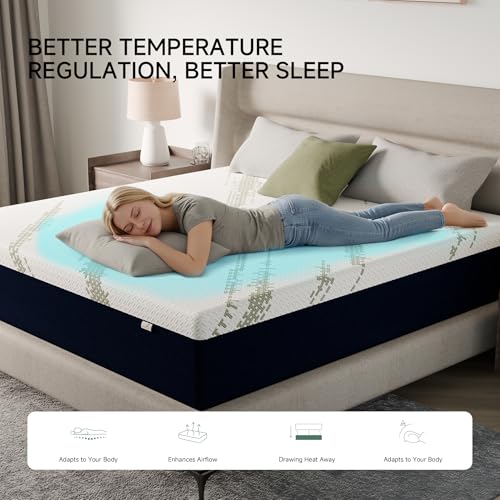 Queen Mattress 10-Inch for Cooler Sleep, view 3