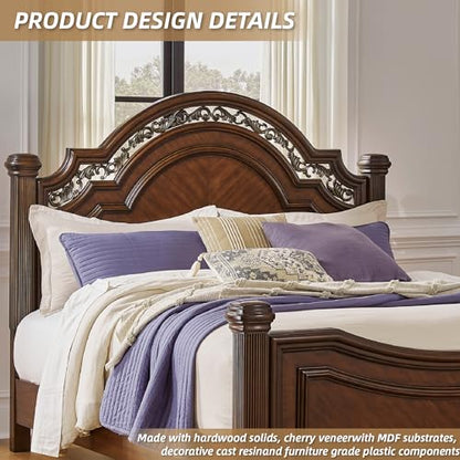 Signature Design by Ashley California King Poster Bed Frame with Headboard, view 5