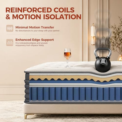 12 Inch Queen Mattress, Quiet Comfort for All Position Sleepers, view 6