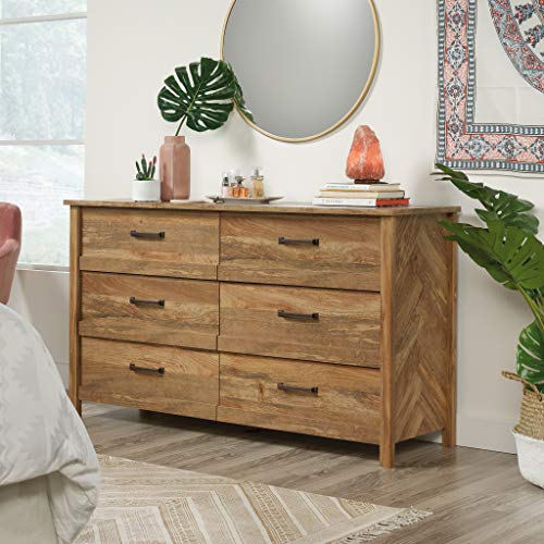 Cannery Bridge 6 Drawer Dresser Bedroom Dresser Chest of Drawers Wooden, in Sindoori Mango