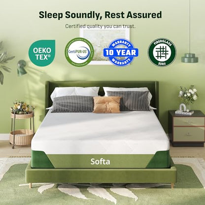 12" Queen Cooling Gel Memory Foam Mattress, Viscose from Bamboo, Medium Firm, view 6