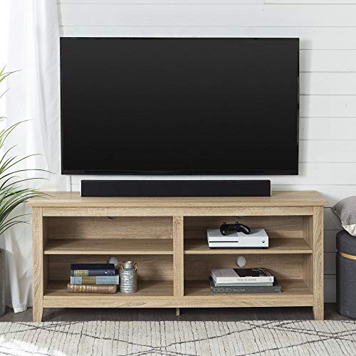 Wren Classic 4 Cubby TV Stand for TVs up to 65 Inches, 58 Inch, Natural