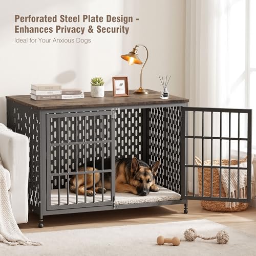 Indestructible 48 Inch Dog Crate Chew Proof Indoor Kennel, 4 Strong Locks, view 3