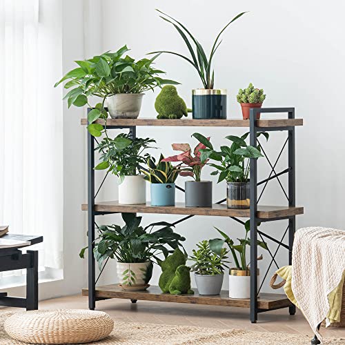 3-Tier Industrial Bookshelf, 35" W x 12" D x 35" H, view 7