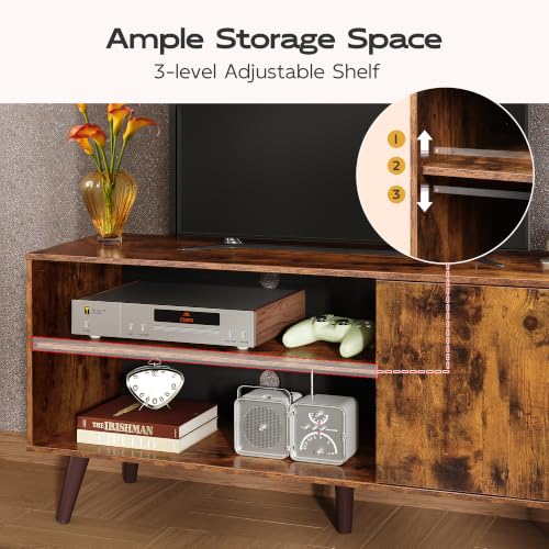 TV Stand for 55 Inch TVs, Entertainment Center with Storage Cabinet, view 7