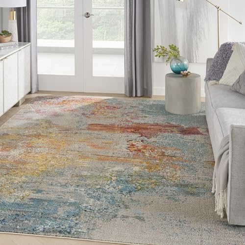 Home Celestial Sealife 7'10" x 10'6" Area Rug - Easy Clean, Non Shedding, Bed Room, Living Room, Dining Room, Kitchen (8' x 11')