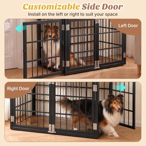 Dog Crate Furniture 42 Inch Indoor Crate for Large Dog Wooden Kennel, view 5