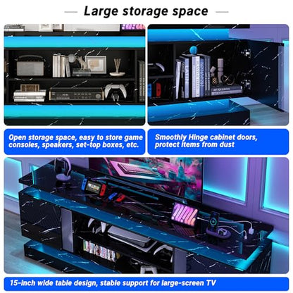 71IN LED TV Stands w/Power Outlet for 85/80/75 Inch TVs, view 6