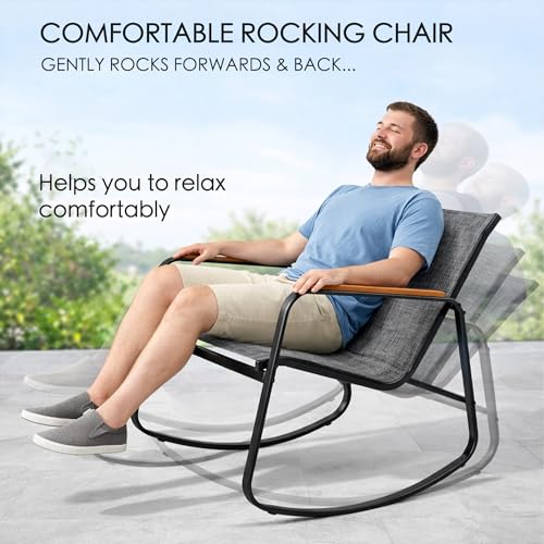4-Piece Outdoor Patio Furniture Set with Textilene Chairs, Metal Conversation Set, Tempered Glass Coffee Table, Powder-Coated Steel Frame for Garden, Poolside, Backyard Gray