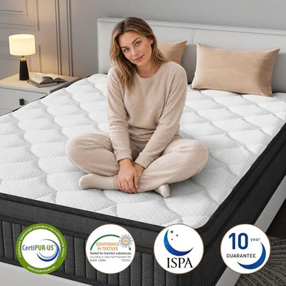 Full Size Mattress 12 Inch Hybrid Mattress in a Box, view 6