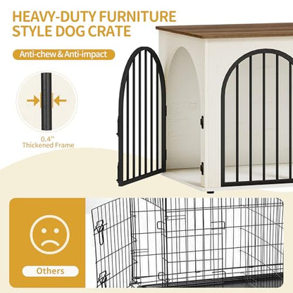39.4'' Dog Crate Furniture,Dog Kennel Indoor for Medium/Large Dogs, view 5