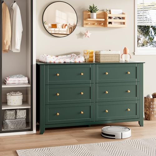 6 Drawer Dresser for Bedroom, view 7