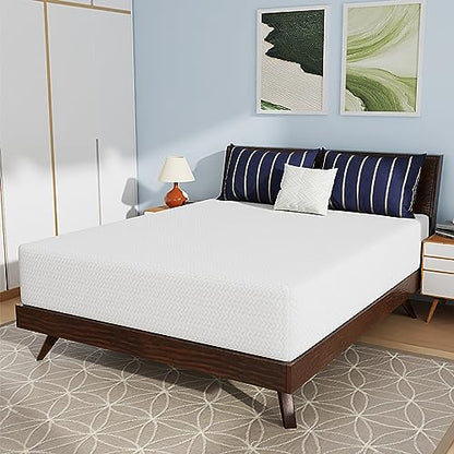 PayLessHere | 12" Queen Memory Foam Mattress | White | Medium Firm, view 2