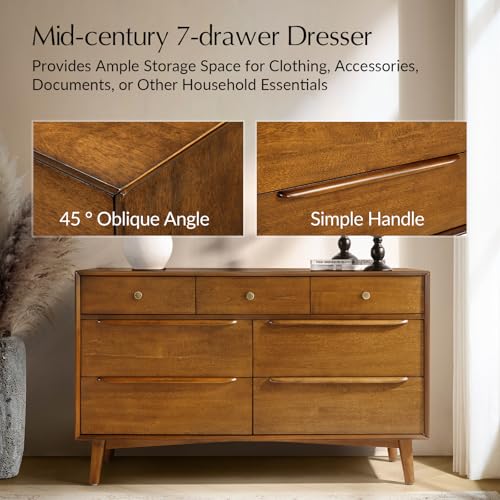 7 Drawer Dresser for Bedroom, view 4