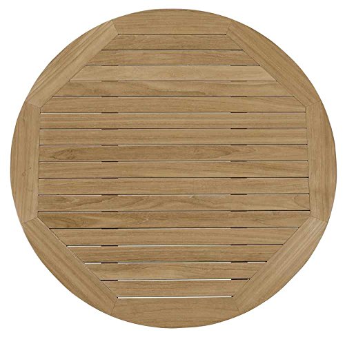 Marina Premium Grade A Teak Wood Outdoor Patio Round Coffee Table in Natural