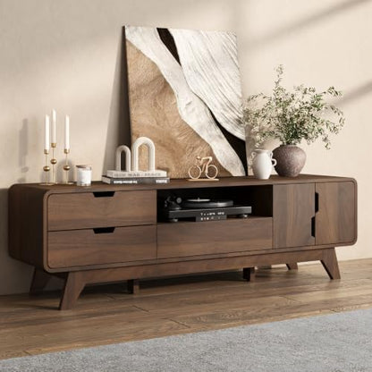 63" TV Stand, Mid Century Modern TV Stands for TVs up to 70 inch, view 2