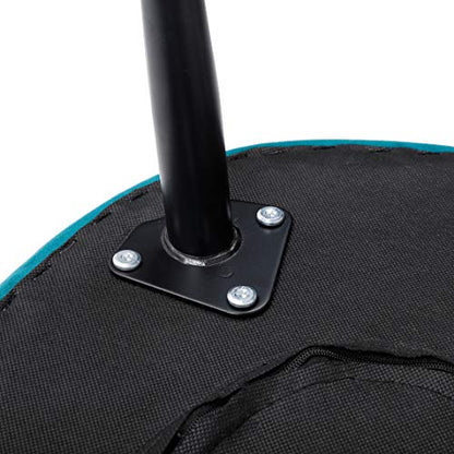 Tufted Oblong Velvet Ottoman - Mid Century Modern Upholstered Foot Rest with Steel Legs - Soft Padded Foot Stool, Accent or Vanity Chair for Living Room, Bedroom or Dorm (Teal)