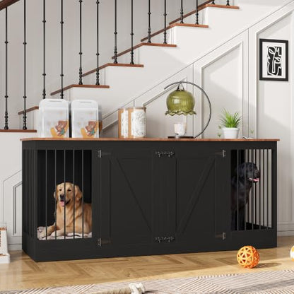 70.8" Large Dog Crate Furniture for 2 Dogs, view 2