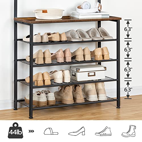 Hall Tree, Coat Rack with Shoe Rack, Hall Tree with Bench, view 5