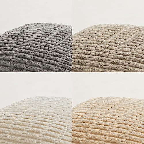 Fancy Homi 4 Packs Decorative Throw Pillow Covers for Living Room Couch Bed, Modern Farmhouse Boho Home Décor Accent Cushion Case, 18" x 18", Neutral