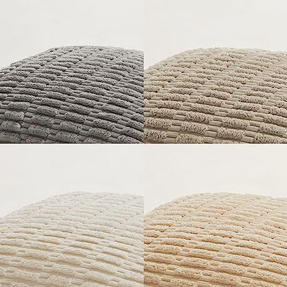 Fancy Homi 4 Packs Decorative Throw Pillow Covers for Living Room Couch Bed, Modern Farmhouse Boho Home Décor Accent Cushion Case, 18" x 18", Neutral