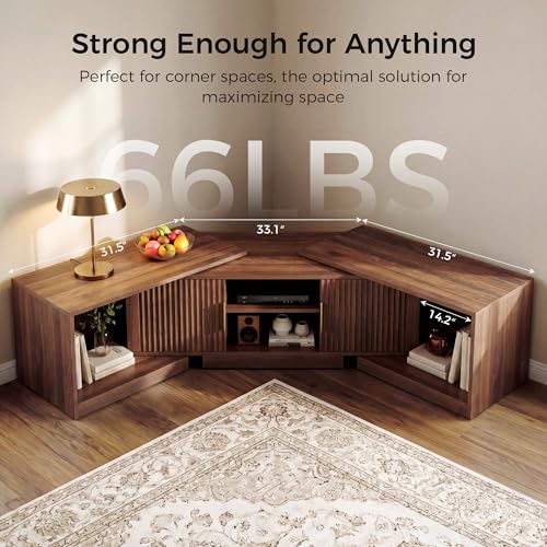TV Stand for 55-80 Inches TVs, 63"-84.6" Adjustable Length, view 7