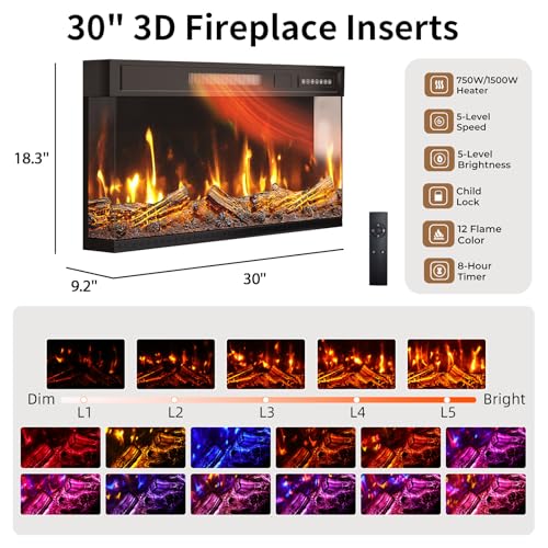 Fireplace TV Stand for TVs up to 75", view 3