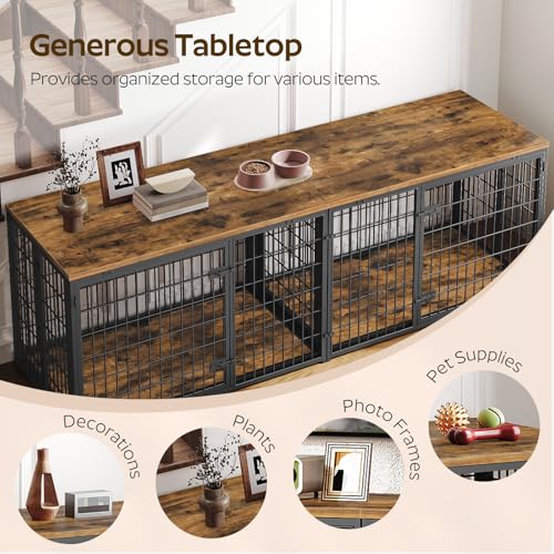 Foldable Dog Crate Furniture for 2 Dogs, view 7