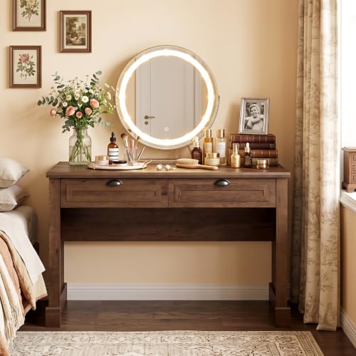 48” Computer Desk with 2 Drawers, Farmhouse Executive Desk, view 5