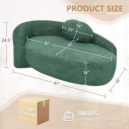 Upholstered Chaise Lounge Indoor for Living Room Bedroom, view 3