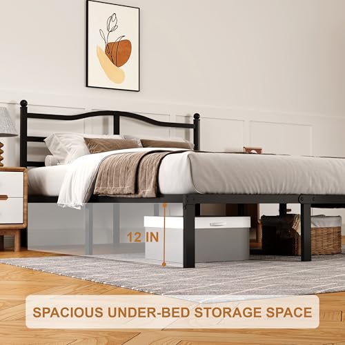 Snaye 14 Inch Full Size Bed Frame with Headboard, view 6