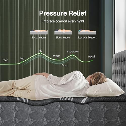 Twin Size Mattress, Upgraded 8 Inch Luxury Hybrid Twin Mattress in a Box, view 4