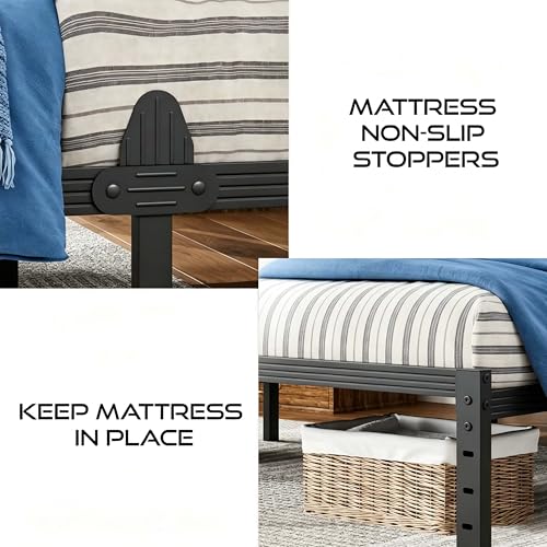 14 Inch Metal Full Bed Frame Mattress Anti-Slip Design, No Box Spring Needed, view 5