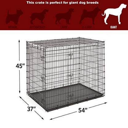 Solutions by Midwest 54-Inch Double Door Crate, Giant Breed Dogs, 100+ lbs, view 7