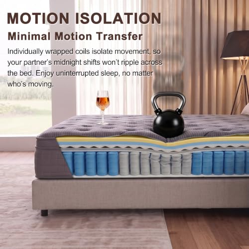 10 Inch Full Mattress in a Box, Memory Foam & Hybrid Pocket Coil, view 7