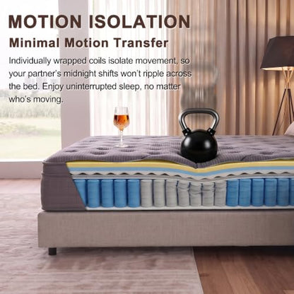 10 Inch Full Mattress in a Box, Memory Foam & Hybrid Pocket Coil, view 7