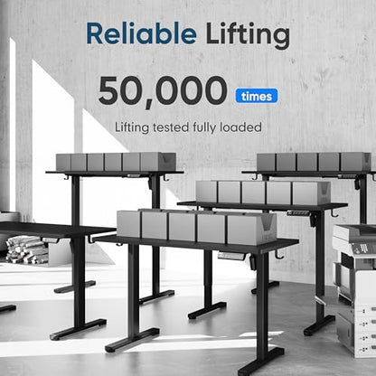 48" x24“ Electric Height Adjustable Standing Desk,Black, view 5
