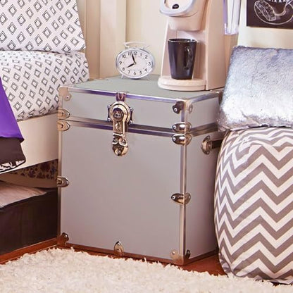 Classic Cube Trunk - Home Storage Box, College Footlocker and Seating - 18"x18"x20", 1500+ lbs Capacity, Many Colors, Soft-Close Lid. USA Made Secure Dorm Furniture & Organization