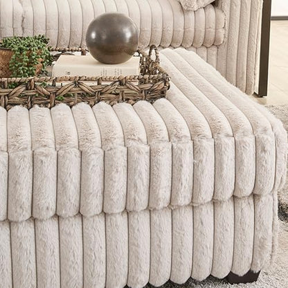 Belvoir Accent Cocktail Ottoman, Beige Champagne