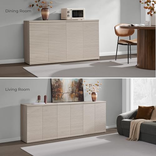 Buffet Cabinet with Storage Sideboard Cabinet with Doors & Shelves, view 7