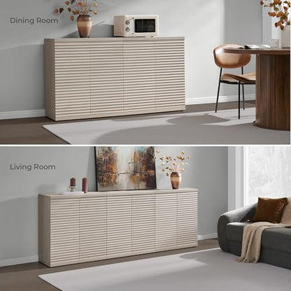 Buffet Cabinet with Storage Sideboard Cabinet with Doors & Shelves, view 7