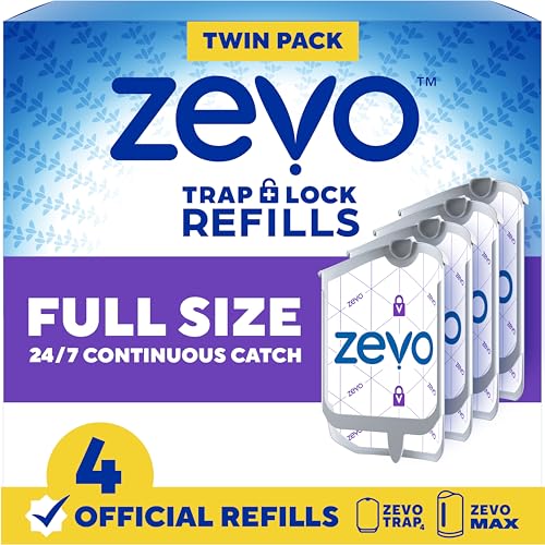 Zevo Flying Insect Trap Refill Cartridges for Fruit Flies & Gnats, 4 Count, view 2