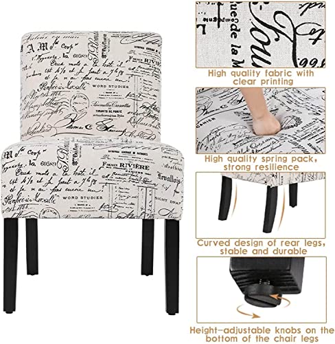 Armless Accent Chair Set of 2, view 5