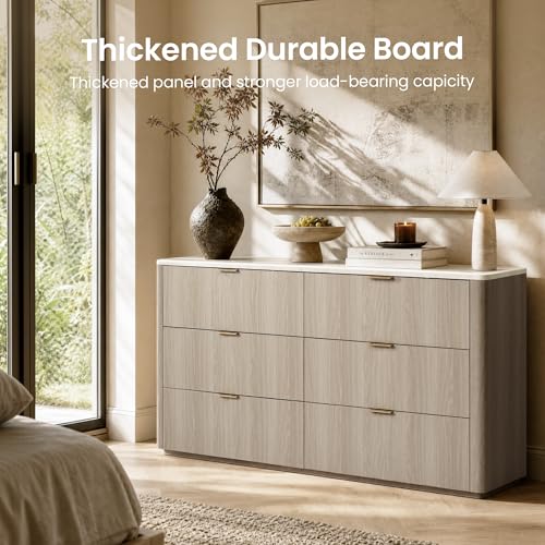 6 Drawer Dresser for Bedroom, view 6
