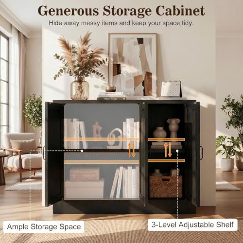 78" Modular Buffet Sideboard Cabinet Set of 2, view 5