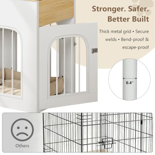 Dog Crate Furniture for Small Dogs, Natural, view 7