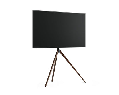 Corner TV Stand for 43-65 Inch TVs, Height Adjustable Metal Tripod Easel TV Stand Modern TV Floor Mount with Concealed Storage for Bedroom Living Room, Picasso Series