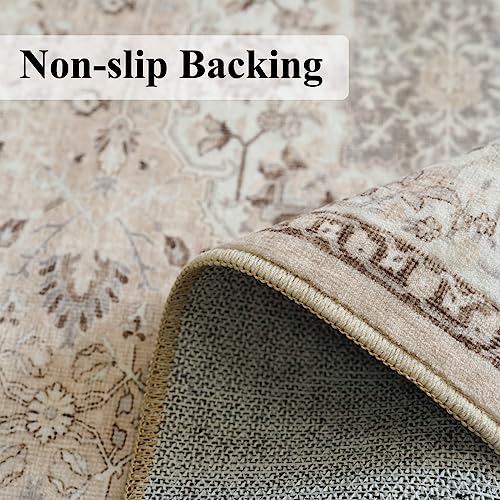 2x6 Hallway Washable Runner Rug: Vintage Soft Kitchen Laundry Runner with Non, view 6
