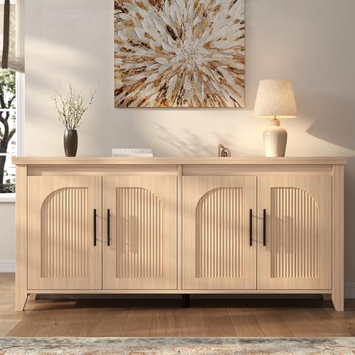 63" Fluted Sideboard Buffet Cabinet with Storage, view 8